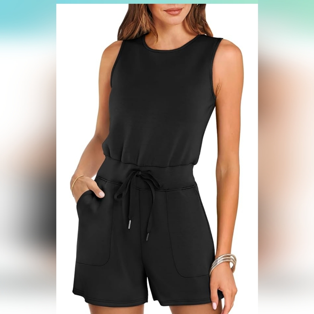 Black Sleeveless Jumpsuit